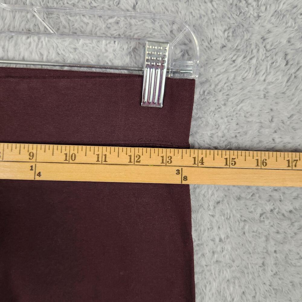 Vintage 90s Leggings Womens Small Tall Brown High Rise Stretch Ankle USA Retro - Picture 4 of 13